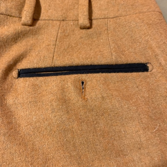 Eredi Pisano Flannel Dress Pants, Orange - Picture 4 of 4